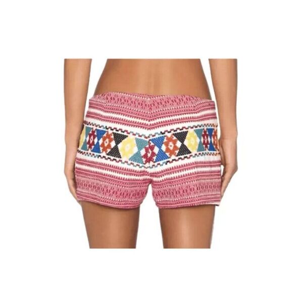 Tigerlily Women Sz 8 Oat Multi Embroidered Uluaki 10" Length Cotton Shorts - Picture 9 of 9